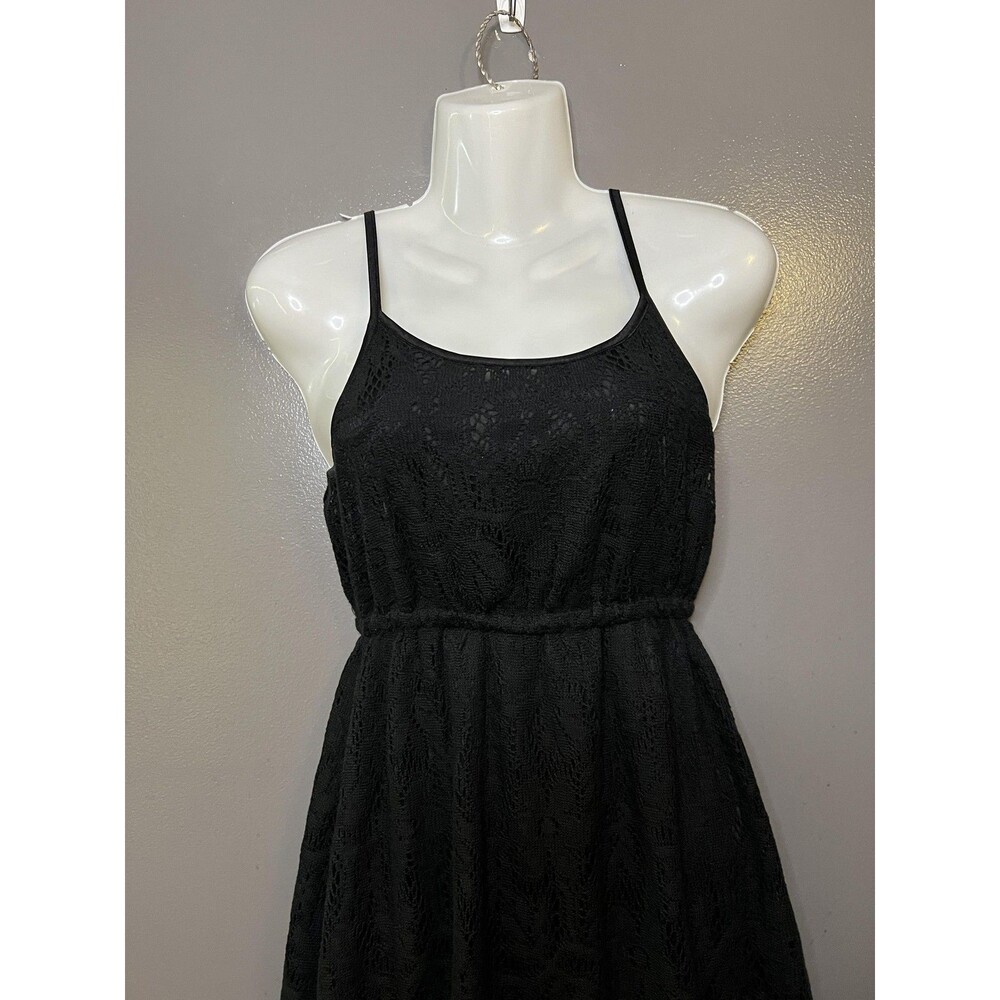 Divided Dress Womens 6 Black Lace Fit & Flare Spaghetti Strap Lined Sundress